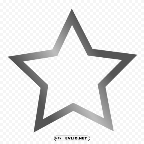 grey star Isolated Artwork on HighQuality Transparent PNG