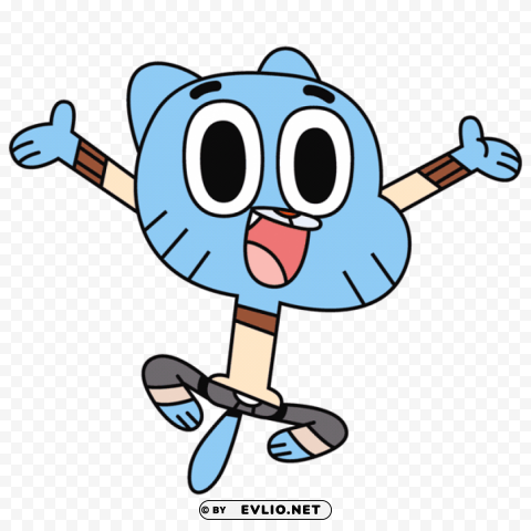 gumball watterson jumping High-resolution PNG images with transparent background