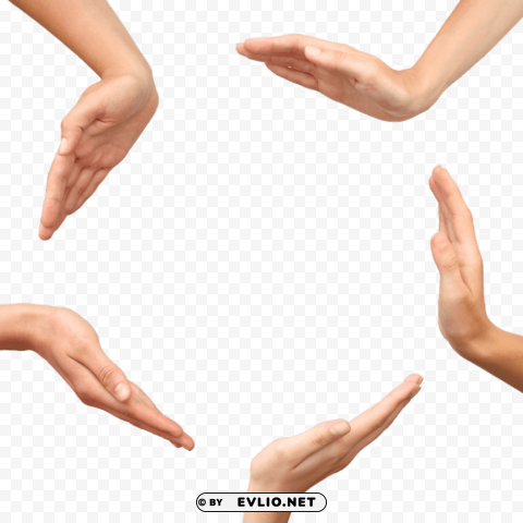 hands circle Clear background PNG elements