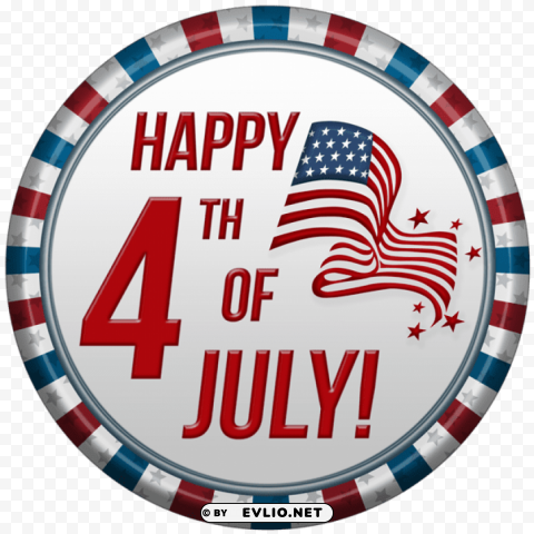 happy 4th of july usa Isolated Object on Transparent PNG