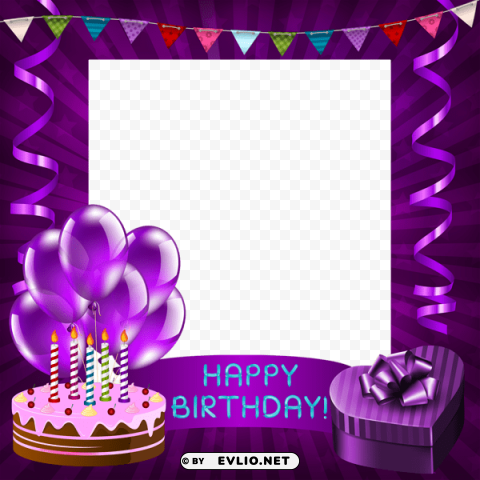 happy birthday purpleframe PNG transparent photos mega collection