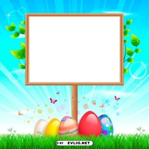 happy easterwith eggs PNG transparent photos assortment