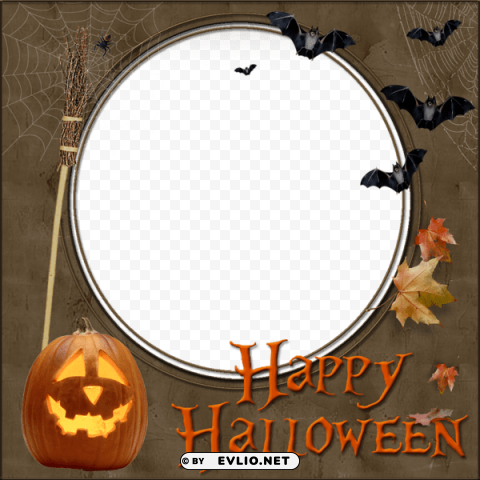 happy halloweenframe PNG with Isolated Object