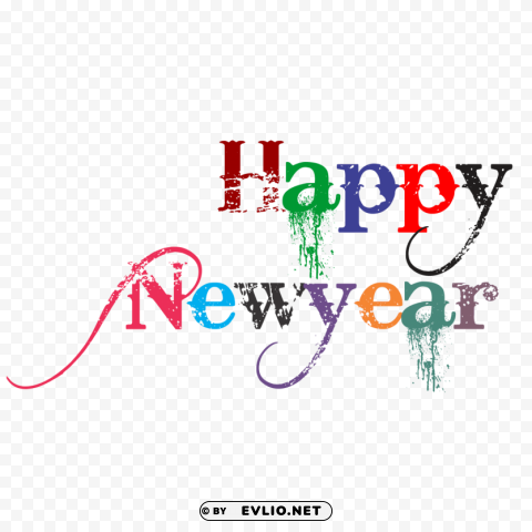 Happy New Year Isolated PNG Item In HighResolution