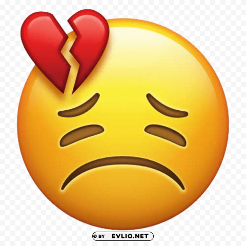 heart broken emoji red Transparent PNG image free