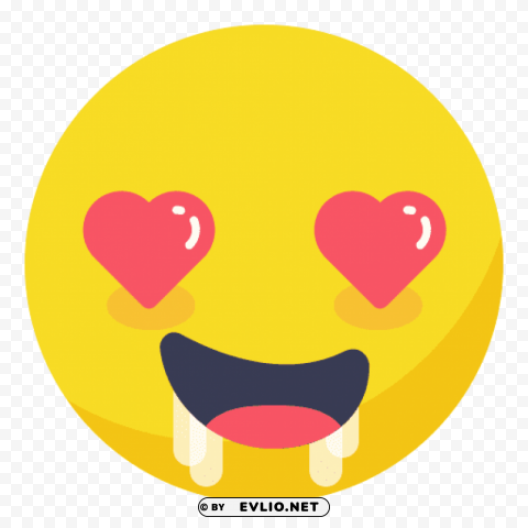 Heart Eyes Emoji Horny In Love Transparent PNG Image