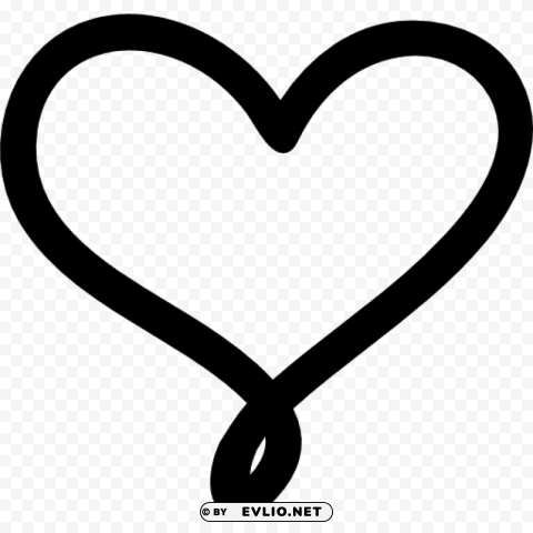 heart outline love black Clear PNG image