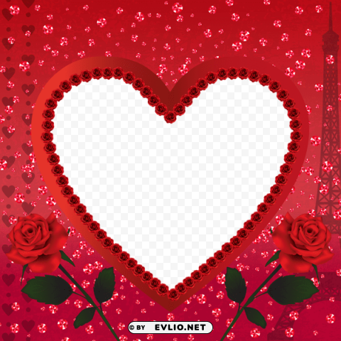 heart romantic love in parisframe Isolated Icon in HighQuality Transparent PNG