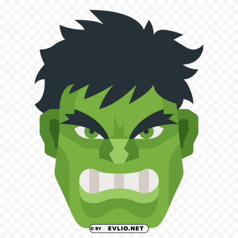 hulk icon emoji face Isolated Character in Transparent PNG clipart png photo - a8385c1d