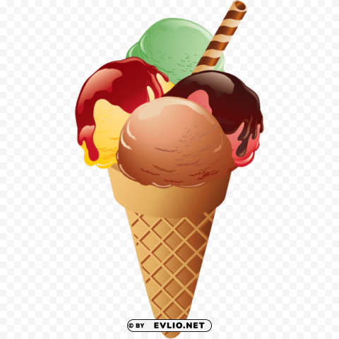 ice cream Isolated Character on Transparent PNG clipart png photo - 87a6319a