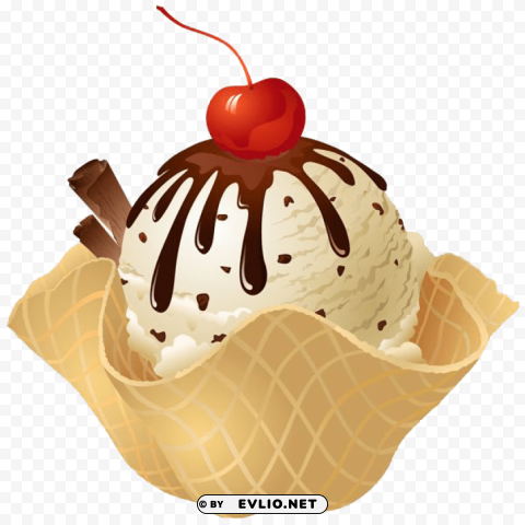 ice cream bowl Clear Background Isolated PNG Illustration