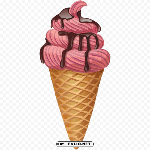 ice cream cone Clean Background Isolated PNG Graphic