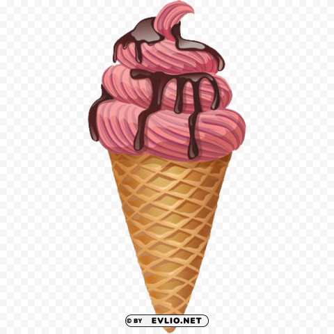 Ice Cream Cone Clean Background Isolated PNG Graphic