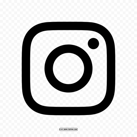 instagram logo black stroke free social hd Isolated Artwork on Clear Background PNG