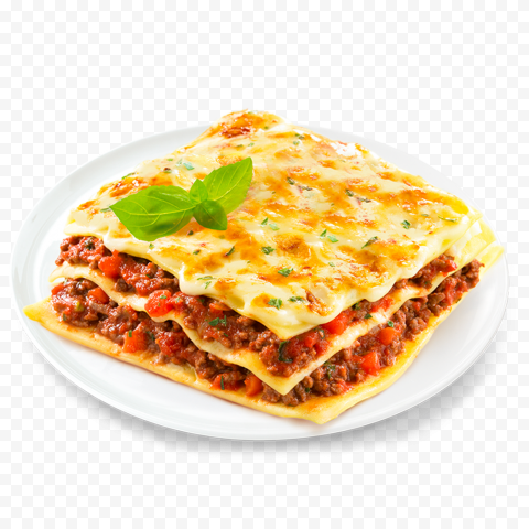 Italian Cuisine Lasagna Dish Background PNG Image with Transparent Isolation