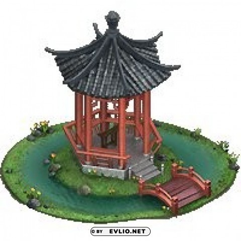 japanese pagoda Isolated Object with Transparent Background PNG