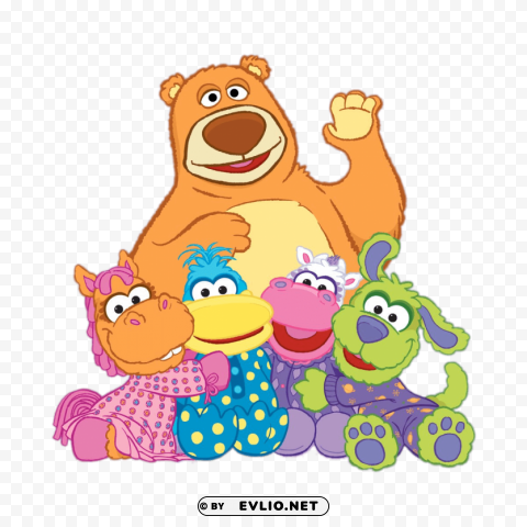 Jerry Bear And The Pajanimals Cartoon Transparent PNG Images Bundle