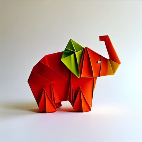 Joyful Low Poly Illustration Colorful Cloaked Baby Elephant in Polygonal Style Transparent PNG images for graphic design - Image ID 6c4cbdb0