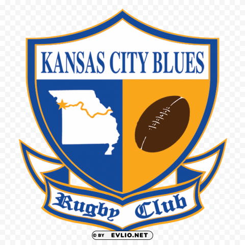kansas city blues rugby logo Transparent PNG Isolated Illustration