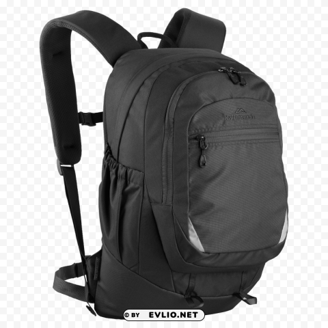 kathmandu black backpack with extra front pocket PNG pics with alpha channel png - Free PNG Images ID 59b96862
