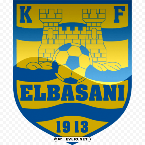 kf elbasani football logo PNG Image Isolated with High Clarity