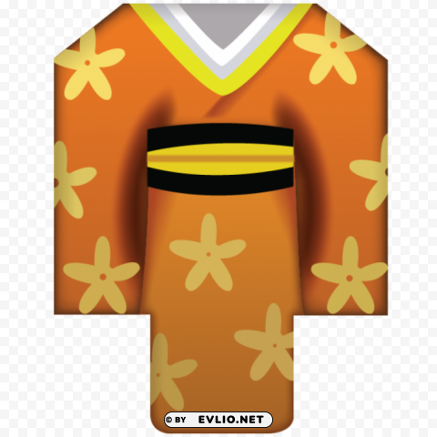 Kimono Emoji Isolated Object on Clear Background PNG