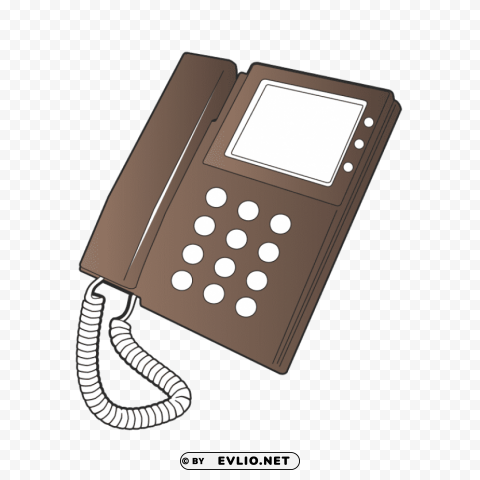 landline phone Isolated Icon on Transparent PNG