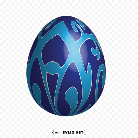 large blue easter egg Isolated Element on HighQuality PNG