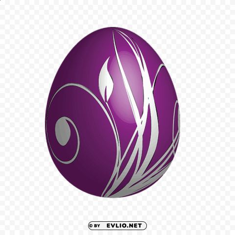 large purple easter egg Isolated Graphic Element in Transparent PNG