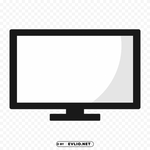 lcd television Clean Background Isolated PNG Design