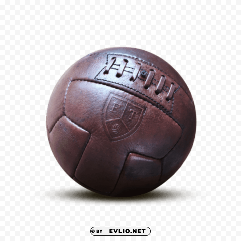 leather vintage football ball Clear Background PNG Isolated Item
