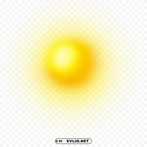lens flare yellow color Isolated Graphic on Clear PNG