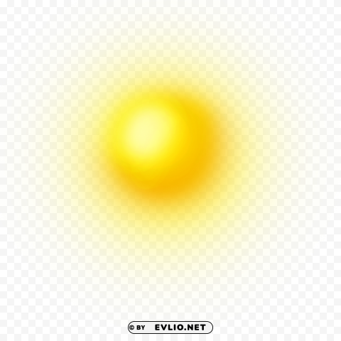 Lens Flare Yellow Color Isolated Graphic On Clear PNG