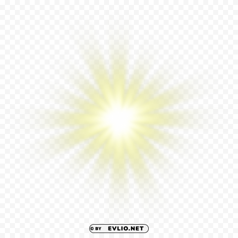Lens Flare Light Shine yellow color Isolated Graphic on Clear Background PNG