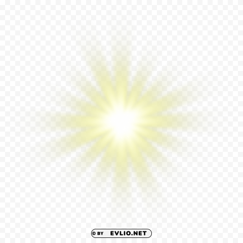 Lens Flare Light Shine Yellow Color Isolated Graphic On Clear Background PNG