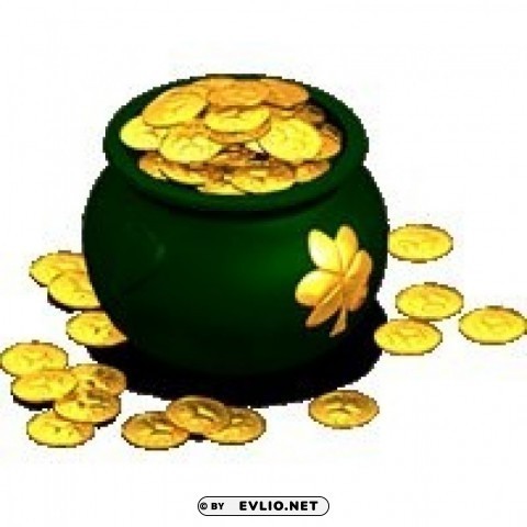 leprechaun pot of gold Isolated PNG Object with Clear Background
