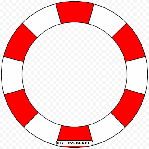 lifebuoy Transparent Background Isolation in PNG Format