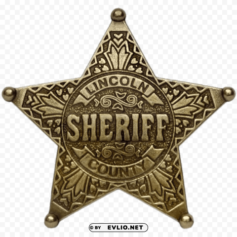 lincoln county sherrif's badge Isolated Icon in HighQuality Transparent PNG