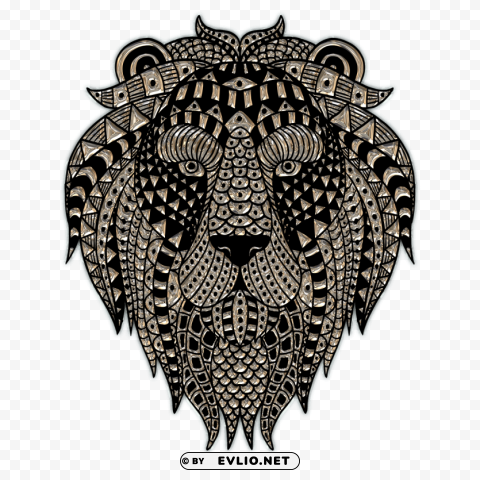 lion head plastic art PNG files with transparent canvas collection