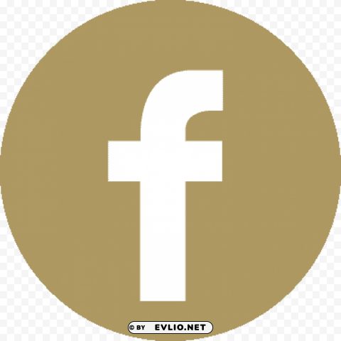 Logo Facebook Gold PNG Photo With Transparency