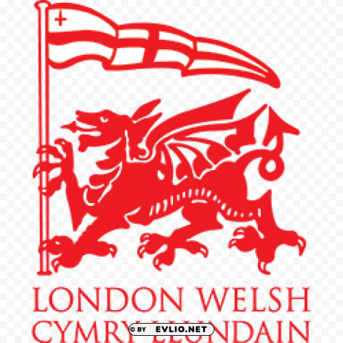 london welsh rugby logo Isolated Artwork on Transparent Background