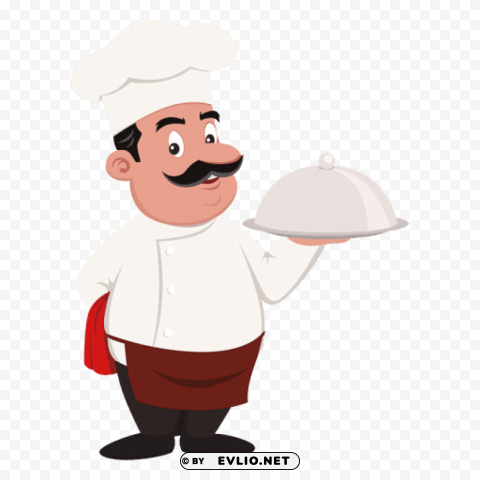 male chef Isolated Artwork with Clear Background in PNG