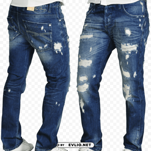 Mens Jeans PNG Isolated Object On Clear Background