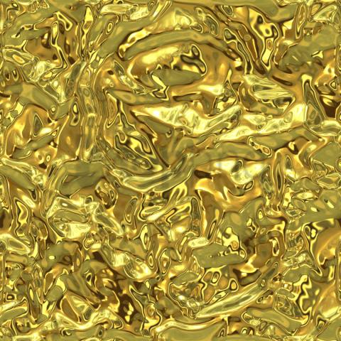 Metallic Gold Texture PNG With Isolated Object