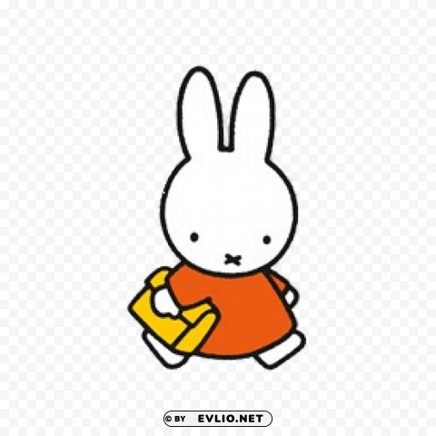 miffy with schoolbag Isolated Object on HighQuality Transparent PNG