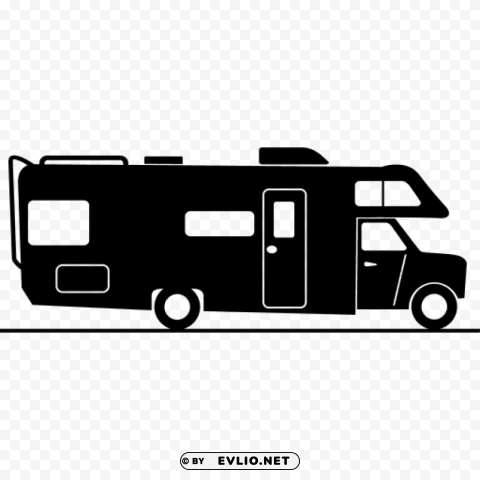 motorhome silhouette Isolated Subject on HighResolution Transparent PNG