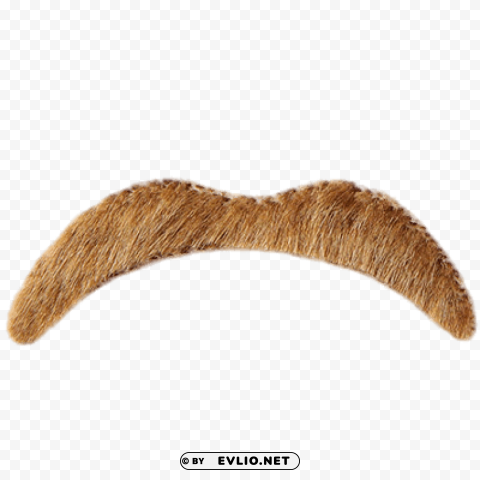 mustache light brown Isolated Character on Transparent PNG