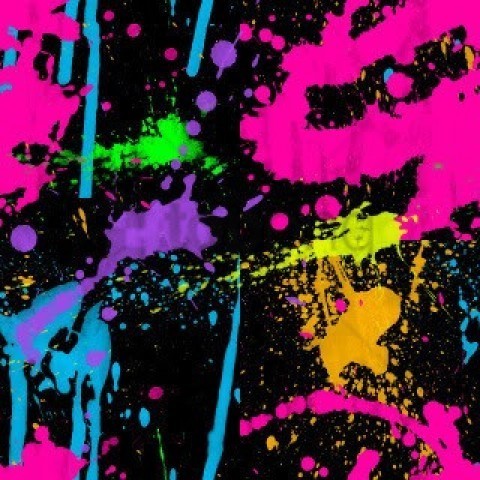 neon color splash paint PNG images with alpha background