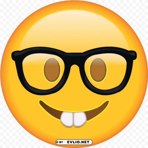 nerd face emoji Clear PNG photos