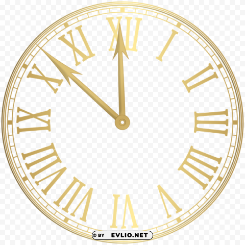new year clock gold PNG images with alpha channel diverse selection